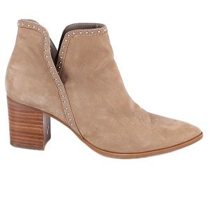 Sole Society Dalphine Taupe Tan Leather Booties Size 9.5